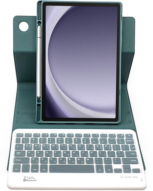 갤럭시탭A9 A9 플러스 11 호환 콤비회전 블루투스 키보드 케이스, 아보카도, 1개