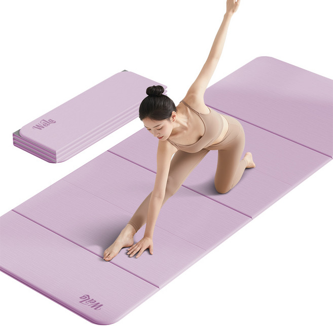 접이식 요가매트 두꺼운 TPE 10mm 층간소음 실내 운동매트, 1개, 퍼플 + 그레이