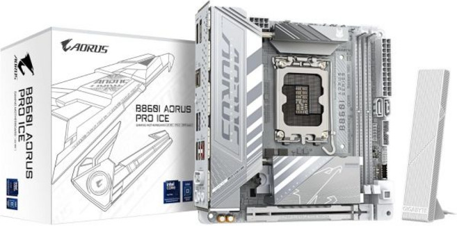 기가바이트 B860I AORUS 프로 ICE 인텔 코어 울트라 시리즈 2 LGA 1851 마더보드 미니 ITX DDR5 2X M.2 PCIe 5.0 썬더볼트 4 WIFI7 2., 메인보드 마더보드 기가바이트 B860I AORUS 프로, 1개