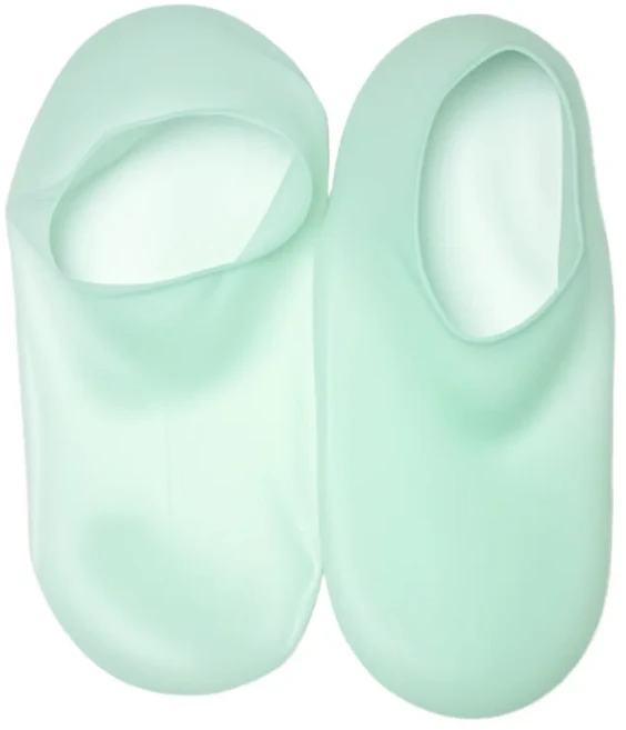 쿠쿠스토어 보습 발 양말 건조하고 갈라진 위한 실리콘 여성 마사지 기능 포함, 02 Green, 1
