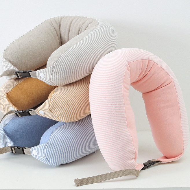 미미캐츠 핀스트라이프 롱 비즈 목베개