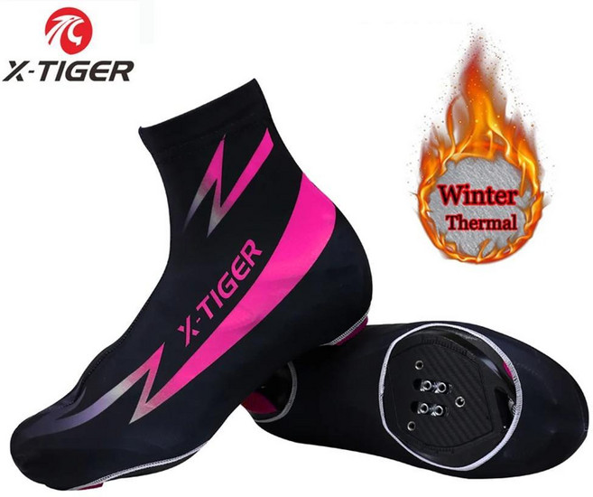 ROCKBROS 겨울 사이클링 신발 커버 MTB 따뜻한 오버 슈즈 자전거 반사 방풍 방수 보호 장치, 01 빠른, 02 LF1081-L, 1개