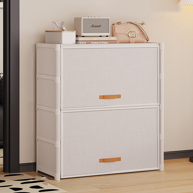 슬림형 현관 신발장 신발정리함 다용도 수납 선반 캐비닛, 5단, 화이트