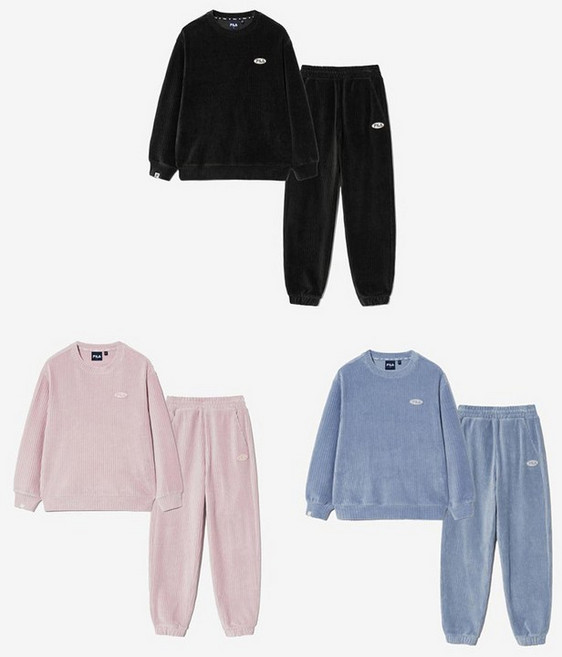 휠라키즈 벨로아 골지 상하세트 3종택1 (FK2FSG4103X)