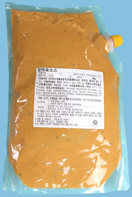 상경식품 드레싱소스 핫마요 2KG 청양 매콤한맛, 1개