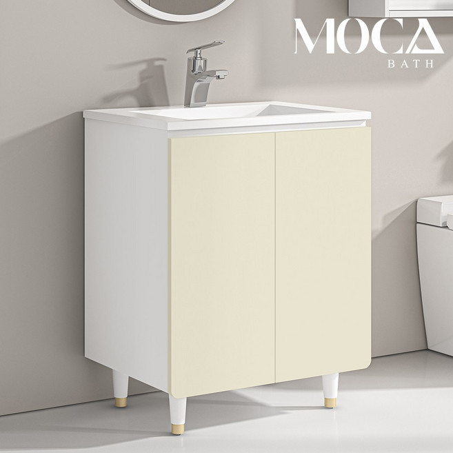 오브 욕실 하부장 - 일체형 도기 타입, 오브 하부장 세트 - 크림