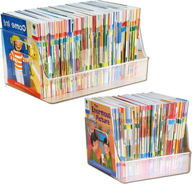 펴나나다 손잡이 달린 아크릴 책꽂이 2종, 투명