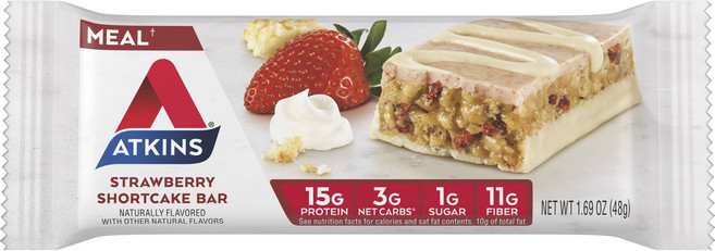 앳킨스 프로틴 밀 바 스트로베리 쇼트케이크 맛 5개입, 1개, 240g