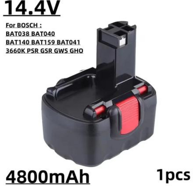 Daweikala 12800mAh 14.4V Bottool-전동 공구 배터리 Bosch BAT038 BAT040 BAT140 PSR 14.4VE-2 GSR 14.4V GDS 356, 3)4800mAh, 1개, 1개입