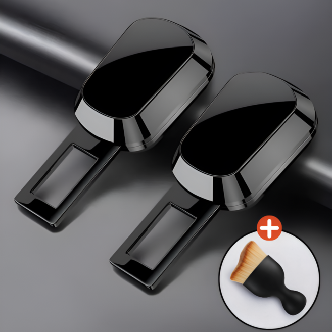 루닌 자동차 안전벨트 연장클립 전차종호환, 1세트, 매트블랙