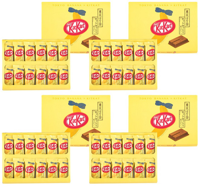 Tokyo Banana 도쿄 바나나 킷캣 초콜릿 12개입 4팩, 4개