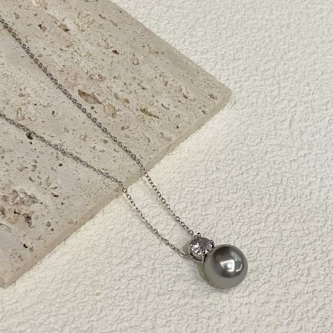 FANSYLI 진주목걸이 귀걸이 세트 고급 원포인트 펜던트 진주 목걸이 혼주목걸이 쥬얼리세트 2p 20250228J009