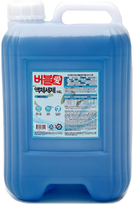 대용량 알칼리성 드럼 세탁기 세제, 1개, 14L
