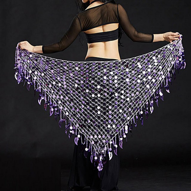 캔디 힙스카프 성인 밸리댄스복 벨리 라인 라틴, 퍼플