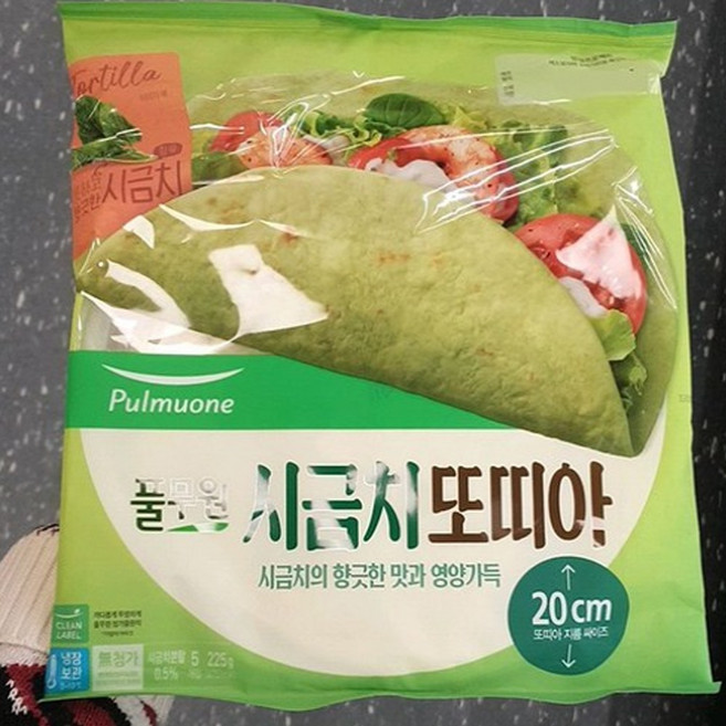 풀무원 시금치 또띠아, 225g, 1개