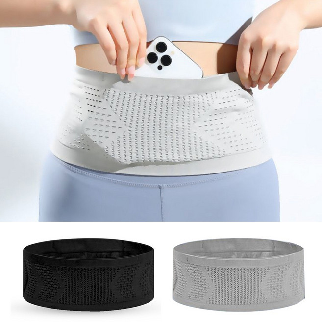 밀착핏 등산 스포츠 휴대폰 초경량 러닝벨트 힙색, 그레이, 1개