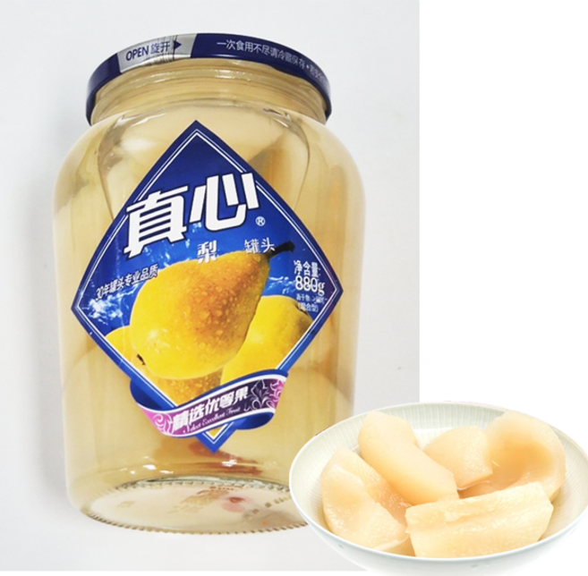 홍홍 중국식품 중국 쩐심 진심 전심 꽌토 배 중국 과일 통조림 병조림, 1개, 760g