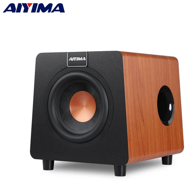 AIYIMA 800X 서브우퍼 액티브 스피커 RCA AUX LFE 150W 8인치, 기본선택