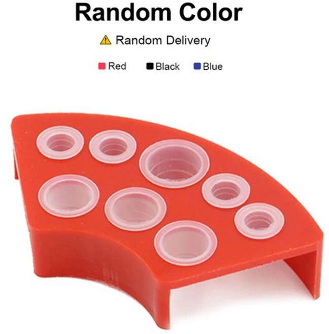 문신 잉크 컵 홀더 스탠드 도구 안료 블랙 컨테이너 바디 아트 용품 메이크업 액세서리 핫 7 8/23, 3.8 Hole(색상 Random)