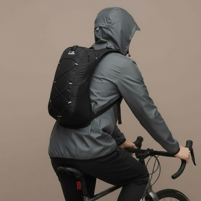 아임던 다용도 초경량 자전거 백팩, 1개, 블랙