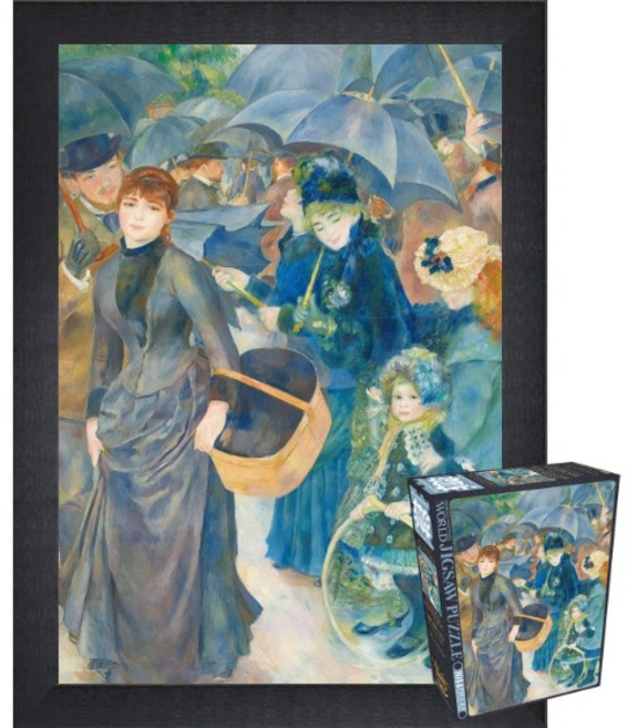 퍼즐피플 학산 명화 직소퍼즐 1000피스, 포함, 우산1886 1014P 액자포함(우드블랙), 1014피스