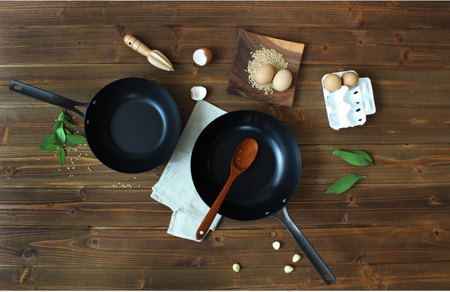 아카시아홈 무쇠 코팅 주물팬 쉐프스틸프라이팬, 1개, 28cm