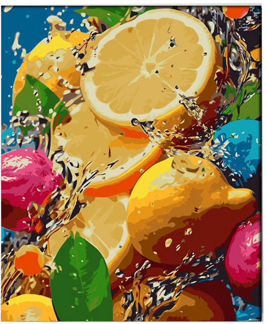 호인트 diy 명화그리기 유화 피포페인팅 컬러링키트 대형 40x50cm, 1개, 003시트러스팝