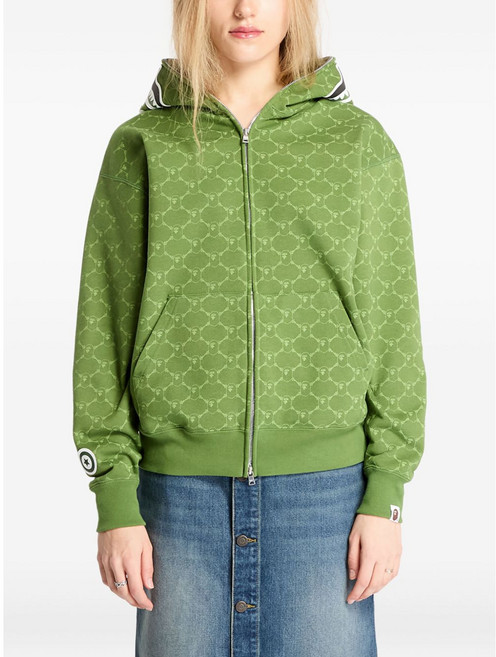 베이프 컬리지 모노그램 샤크 후드 집업