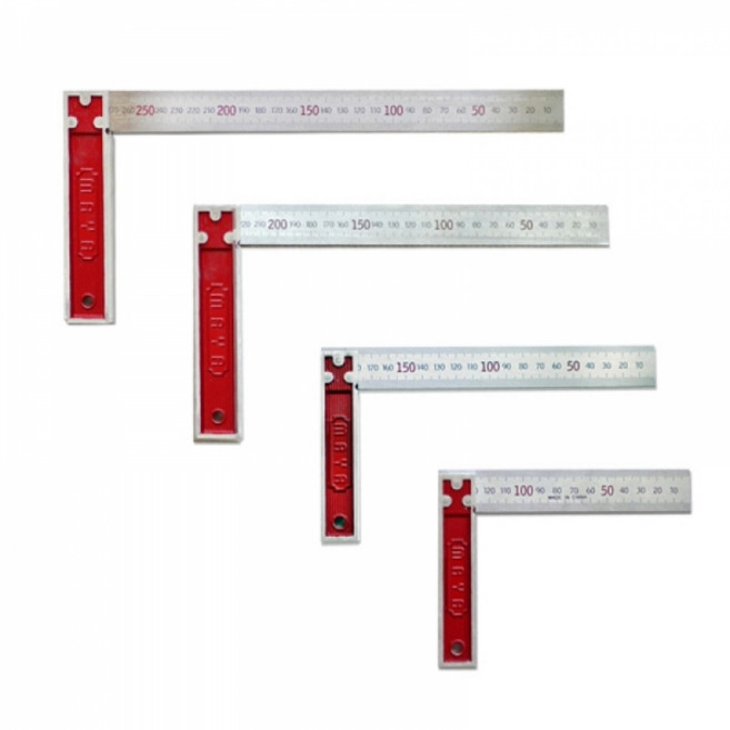 아이베란다 직각자 철자 목공 문구 블랙 직각자 스퀘어, 1개, 04..마야 직각자 눈금자 QC 300mm