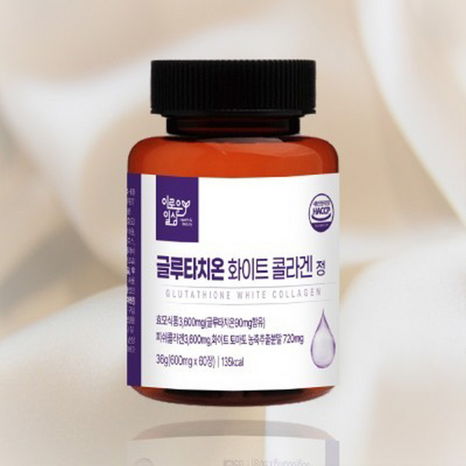 이로운일상 글루타치온 화이트콜라겐 정 600mg x 60정 식약처 HACCP인증, 3개, 30정