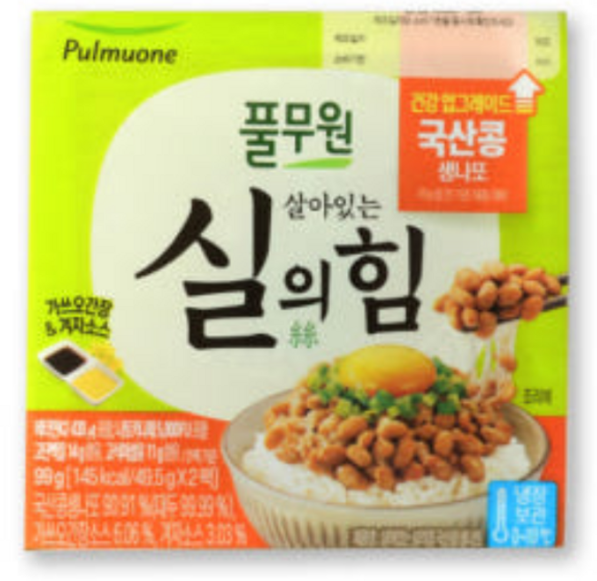 생산직송 [빠른배송] 풀무원 국산콩 냉동나또, 48.5g, 12개