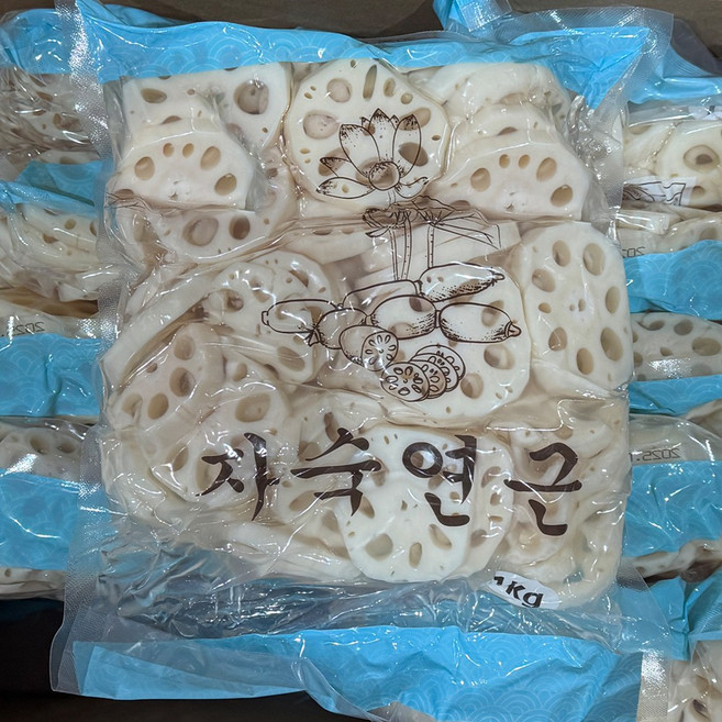 자숙연근채 데친연근 데침연근채, 10개, 1k