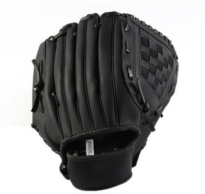 야구글러브 캐치볼 야구용품 야구 배트 야외 스포츠 청소년 성인 왼손 훈련 연습 소프트볼, M, 협동사, 검은 색, 1개