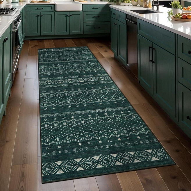 SERISSA 7x10 Area Rugs for Living Room Washable Non-Slip Black and White Boho Rug Soft Low-Pile