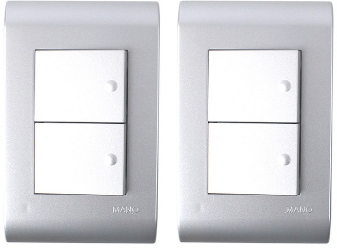 국산 고급실버 전기스위치 2구*2개입, 2개