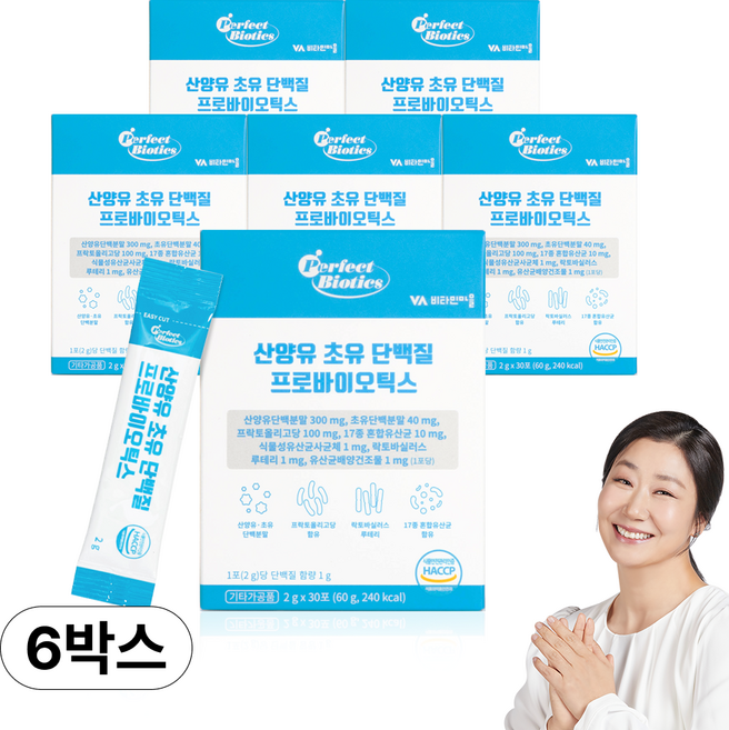 비타민마을 산양유 초유 단백질 프로바이오틱스, 60g, 6개