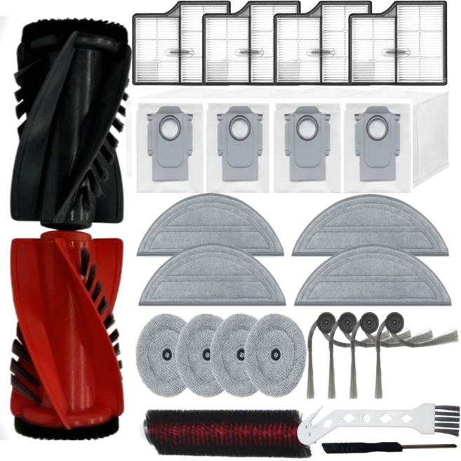 비브랜드 호환 로보락 소모품 S9 MaxV ultra 소모품, 1세트, 24pcs