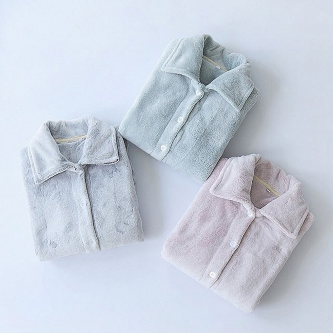 릴리앤로사 극세사 커플 수면 잠옷 상하 세트 빅사이즈 파자마