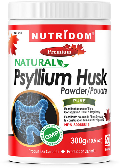 뉴트리돔 캐나다 차전자피 가루 분말 300g Psyllium Husk Powder 식이섬유 파우더 변비 다이어트 실리엄허스크 질경이씨앗, 1개