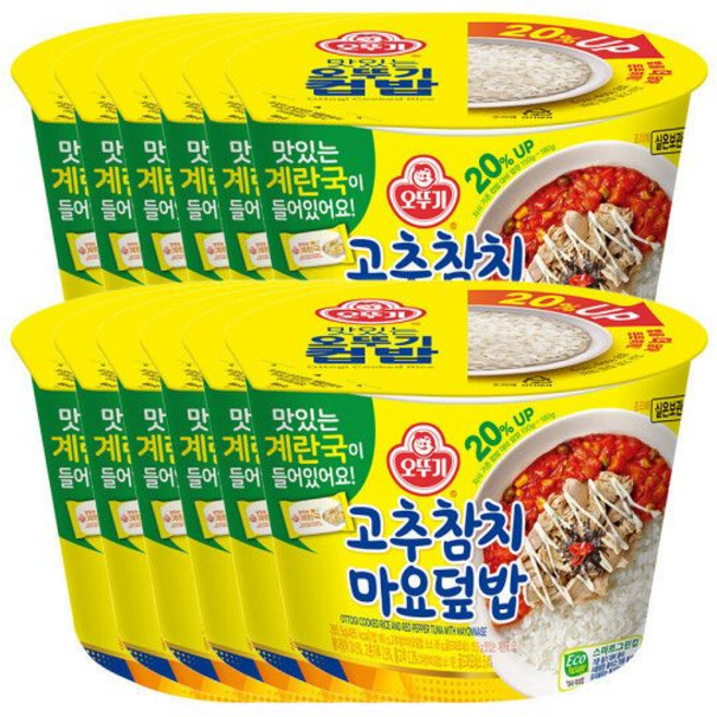오뚜기 컵밥 고추참치마요덮밥, 280.5g, 18개