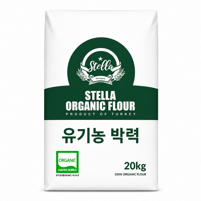 스텔라 유기농 박력 밀가루 20kg 제빵용, 1개