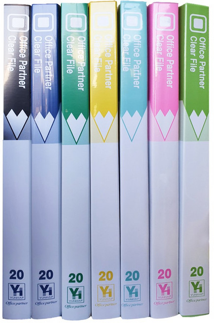 A4 40P 클리어화일 40매 크리어화일 40매 리필가능 A4 클리어파일 10개입, 10개, 혼합_랜덤