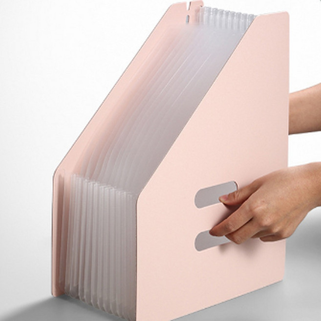 YMB A4 서류보관 아코디언형 파일케이스 서류보관함 문서보관상자, 13단, 그린