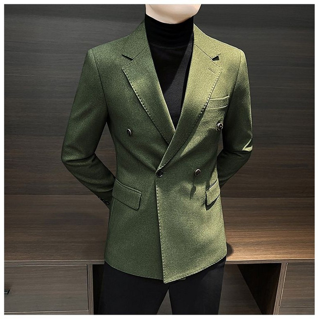 Neirny 남성 빅사이즈 정장 자켓 봄가을 간절기 긴팔 캐주얼 비즈니스 심플 오피스룩 고급 시크 하객룩 아우터 코트