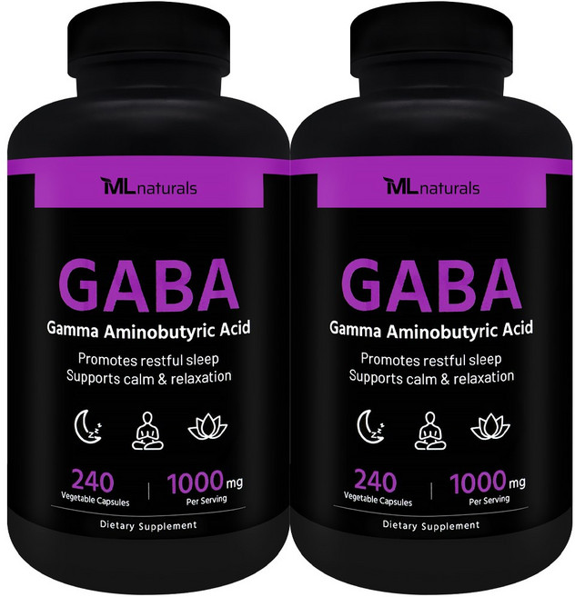 [미국빠른직구] 신제품 마이라이프 내추럴스 가바 1000mg, 2개, 240정