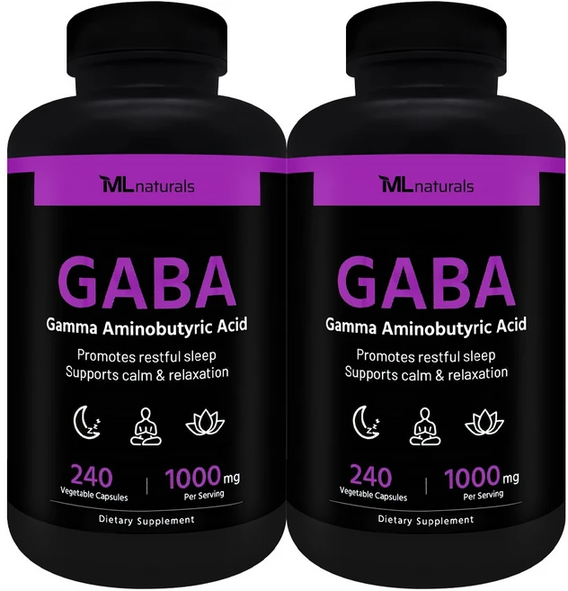 [미국빠른직구] 신제품 마이라이프 내추럴스 가바 1000mg, 2개, 240정 - 쿠팡