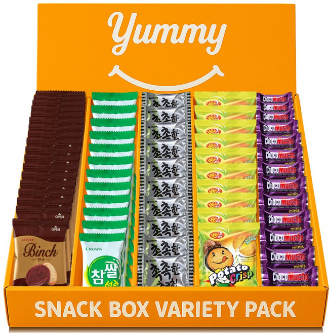 과자선물세트 간식꾸러미 과자박스 간식세트 사무실간식 답례품 개별포장 한입 종합 어린이 야미스낵박스, 1박스, 2호 단짠단짠