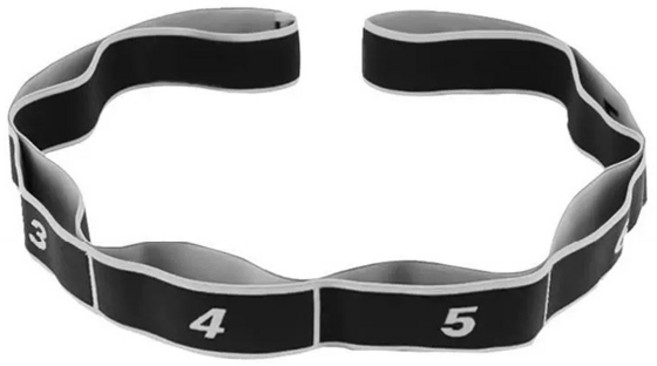 투썬 요가 필라테스 스트레칭 탄력 밴드 스트랩 운동밴드 헬스 태권도 스트랩, 그레이, 1개