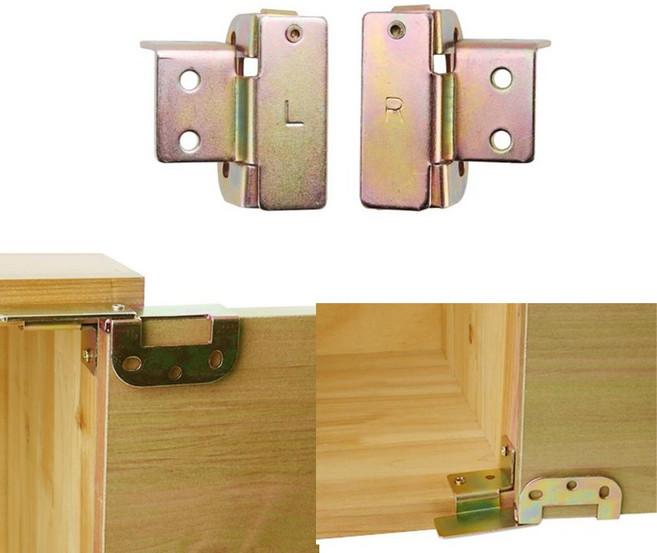 [소소마루] 사물함제작 교체수리용 상하경첩부속 사물함경첩 철물부속 2개 (상하-택) DIY ME91818