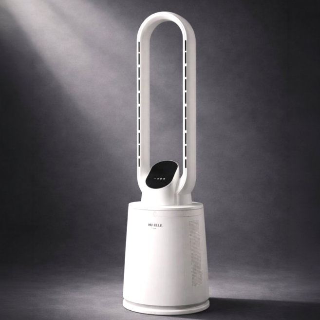 5세대 저소음 BLDC 모터 날개없는 선풍기 무드등 타워형 리모컨 선풍기, HFW5329R